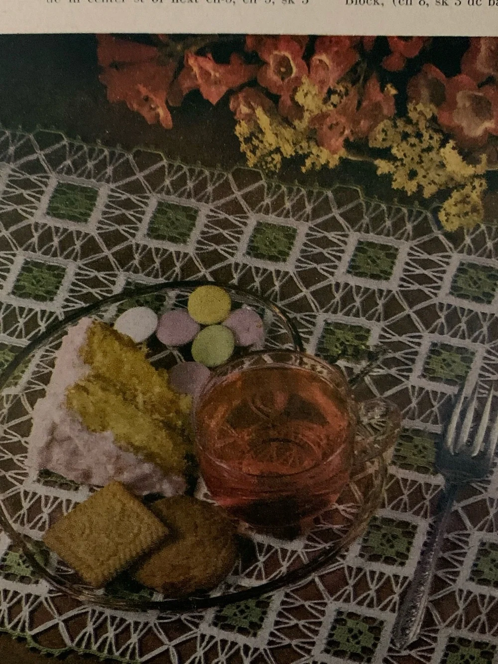 Lot of 3 Vintage Crochet Doilies & Flower Edgings Pattern Booklets